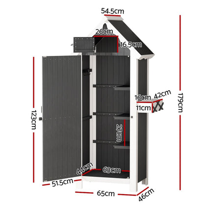 Gardeon Outdoor Storage Cabinet Shed Box Wooden Shelf Chest Garden Furniture - OZ Home Deals