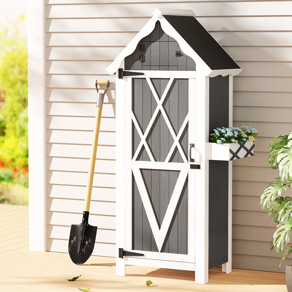 Gardeon Outdoor Storage Cabinet Shed Box Wooden Shelf Chest Garden Furniture - OZ Home Deals
