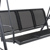 Gardeon Outdoor Swing Chair Garden Bench Furniture Canopy 3 Seater Mesh Black - OZ Home Deals