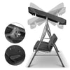 Gardeon Outdoor Swing Chair Garden Chair Bench Furniture Canopy 3 Seater Black - OZ Home Deals