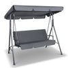 Gardeon Outdoor Swing Chair Garden Chair Bench Furniture Canopy 3 Seater Grey - OZ Home Deals