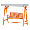 Gardeon Outdoor Wooden Swing Chair Garden Bench Canopy Cushion 3 Seater Teak - OZ Home Deals