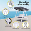 Gardeon Outdoor Wooden Swing Chair Garden Bench Canopy Cushion 3 Seater White - OZ Home Deals