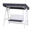 Gardeon Outdoor Wooden Swing Chair Garden Bench Canopy Cushion 3 Seater White - OZ Home Deals