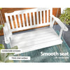 Gardeon Porch Swing Chair with Chain Garden Chair Outdoor Furniture Wooden White - OZ Home Deals