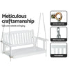Gardeon Porch Swing Chair with Chain Garden Chair Outdoor Furniture Wooden White - OZ Home Deals
