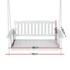 Gardeon Porch Swing Chair with Chain Garden Chair Outdoor Furniture Wooden White - OZ Home Deals