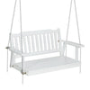 Gardeon Porch Swing Chair with Chain Garden Chair Outdoor Furniture Wooden White - OZ Home Deals