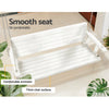 Gardeon Porch Swing Chair with Chain Outdoor Furniture 3 Seater Bench Wooden White - OZ Home Deals