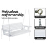 Gardeon Porch Swing Chair with Chain Outdoor Furniture 3 Seater Bench Wooden White - OZ Home Deals