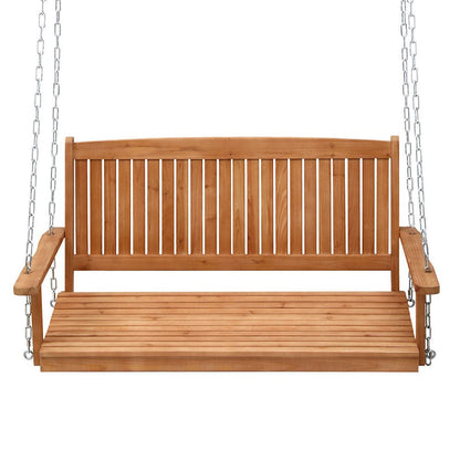 Gardeon Porch Swing Chair With Chain Outdoor Furniture Wooden Bench 2 Seater - OZ Home Deals