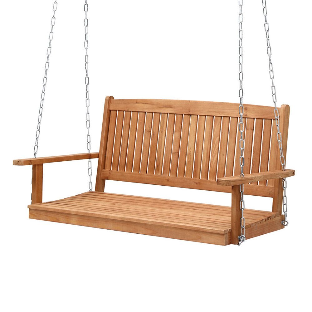 Gardeon Porch Swing Chair With Chain Outdoor Furniture Wooden Bench 2 Seater - OZ Home Deals