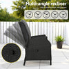 Gardeon Recliner Chair Sun lounge Wicker Lounger Outdoor Furniture Patio Adjustable Black - OZ Home Deals