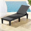 Gardeon Sun Lounge Adjustable Recliner Patio Outdoor Furniture Lightweight Black - OZ Home Deals