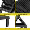 Gardeon Sun Lounge Adjustable Recliner Patio Outdoor Furniture Lightweight Black - OZ Home Deals