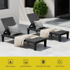 Gardeon Sun Lounge Adjustable Recliner Patio Outdoor Furniture Lightweight Black - OZ Home Deals