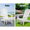 Gardeon Sun Lounge Outdoor Chairs Wooden Foldable Patio Furniture Adirondack White - OZ Home Deals