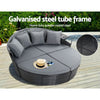 Gardeon Sun Lounge Setting Wicker Lounger Day Bed Outdoor Furniture Patio Black - OZ Home Deals