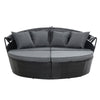 Gardeon Sun Lounge Setting Wicker Lounger Day Bed Outdoor Furniture Patio Black - OZ Home Deals