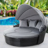 Gardeon Sun Lounge Setting Wicker Lounger Day Bed Patio Outdoor Furniture Black - OZ Home Deals