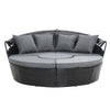 Gardeon Sun Lounge Setting Wicker Lounger Day Bed Patio Outdoor Furniture Black - OZ Home Deals