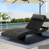Gardeon Sun Lounge Wicker Lounger Outdoor Furniture Beach Chair Garden Adjustable Black - OZ Home Deals