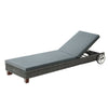 Gardeon Sun Lounge Wicker Lounger Outdoor Furniture Day Bed Wheels Patio Grey - OZ Home Deals