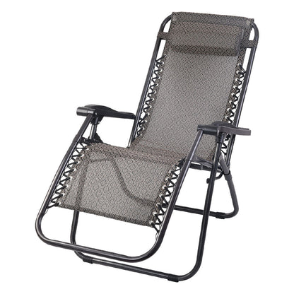 Gardeon Zero Gravity Chair Folding Outdoor Recliner Adjustable Sun Lounge Camping Beige - OZ Home Deals
