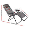 Gardeon Zero Gravity Chair Folding Outdoor Recliner Adjustable Sun Lounge Camping Beige - OZ Home Deals