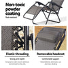 Gardeon Zero Gravity Chair Folding Outdoor Recliner Adjustable Sun Lounge Camping Beige - OZ Home Deals