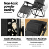 Gardeon Zero Gravity Chair Folding Outdoor Recliner Adjustable Sun Lounge Camping Black - OZ Home Deals