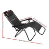 Gardeon Zero Gravity Chair Folding Outdoor Recliner Adjustable Sun Lounge Camping Black - OZ Home Deals