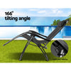 Gardeon Zero Gravity Chair Folding Outdoor Recliner Adjustable Sun Lounge Camping Black - OZ Home Deals