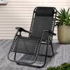 Gardeon Zero Gravity Chair Folding Outdoor Recliner Adjustable Sun Lounge Camping Black - OZ Home Deals