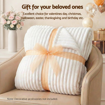 Giselle 203x230cm Throw Blanket Fleece Soft Lightweight Cozy Sofa Couch Bed Throw - OZ Home Deals
