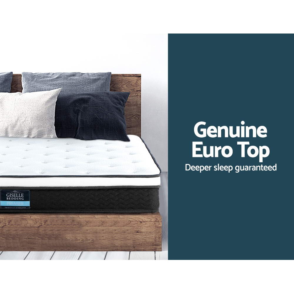 Giselle Bedding 21cm Mattress Euro Top King Single - OZ Home Deals