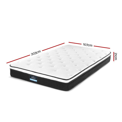 Giselle Bedding 21cm Mattress Euro Top King Single - OZ Home Deals