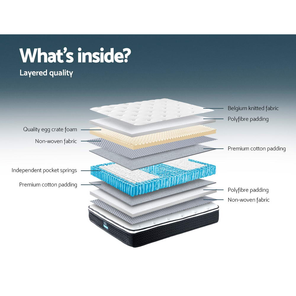Giselle Bedding 21cm Mattress Euro Top King Single - OZ Home Deals