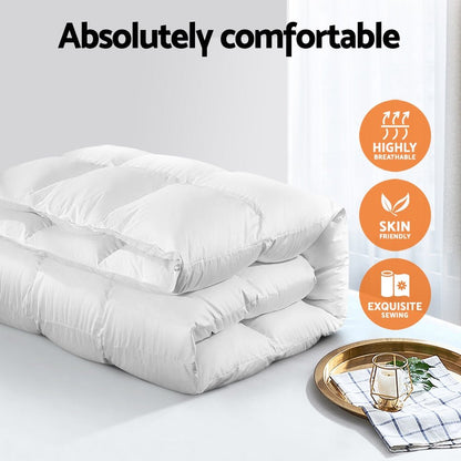 Giselle Bedding 500GSM Goose Down Feather Quilt King - OZ Home Deals