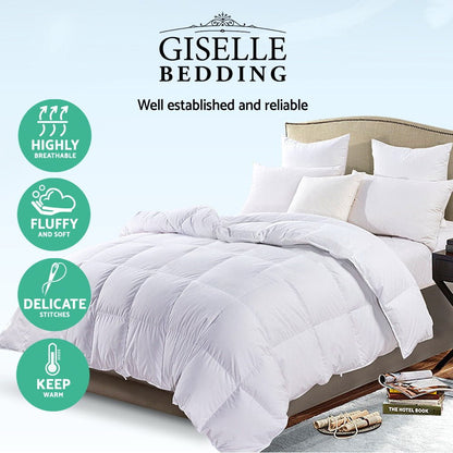 Giselle Bedding 700GSM Goose Down Feather Quilt Double - OZ Home Deals