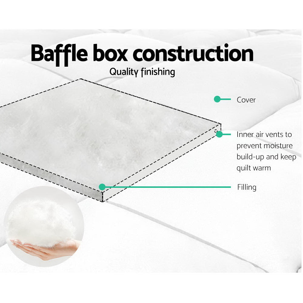 Giselle Bedding 800GSM Microfibre Bamboo Quilt King - OZ Home Deals