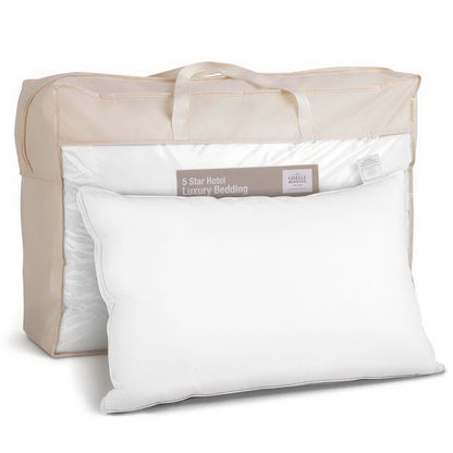 Giselle Bedding Duck Feather Down Pillow Luxury Twin Pack - OZ Home Deals