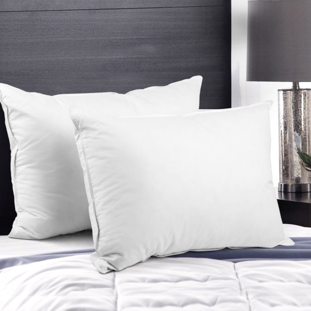 Giselle Bedding Duck Feather Down Pillow Twin Pack - OZ Home Deals