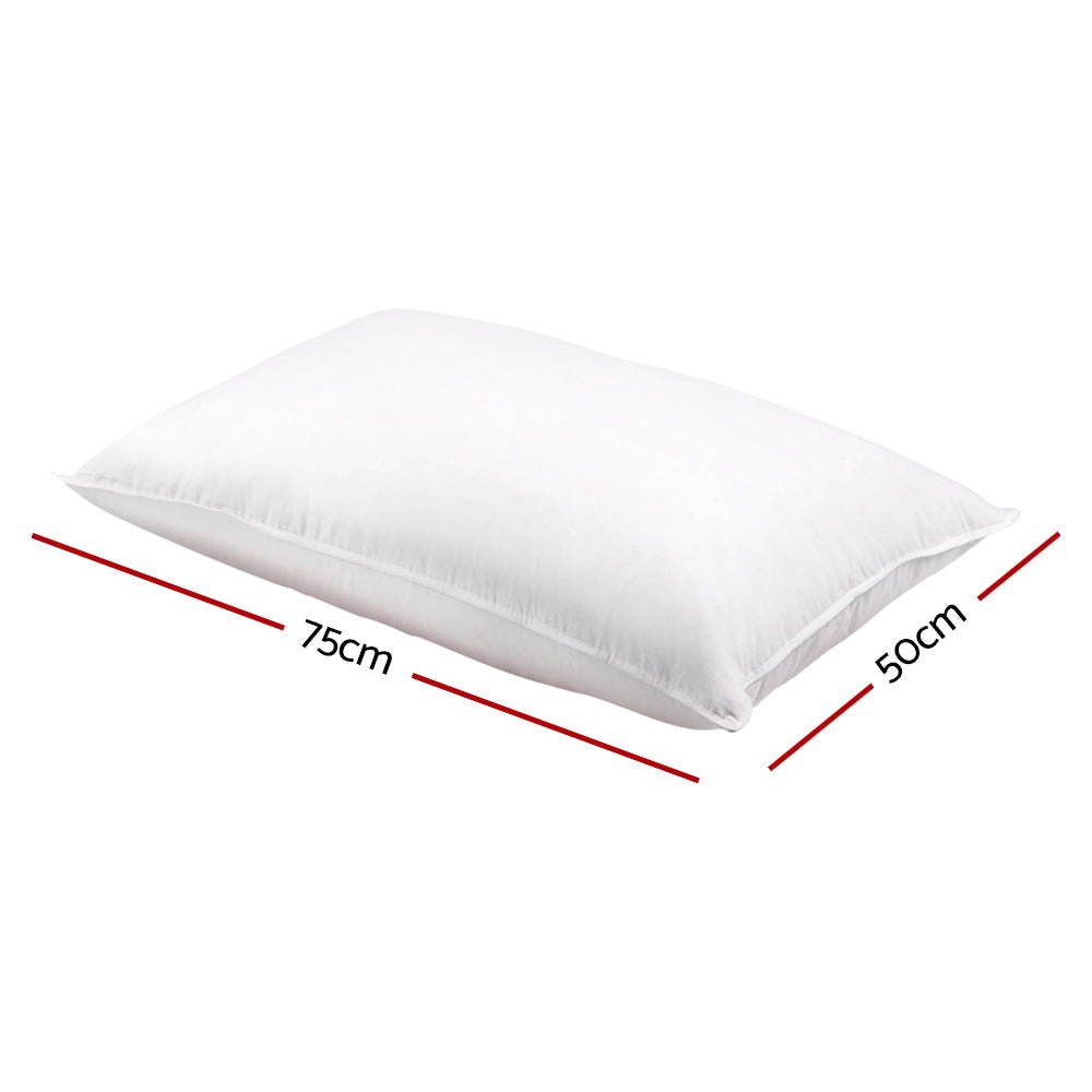 Giselle Bedding Duck Feather Down Pillow Twin Pack - OZ Home Deals