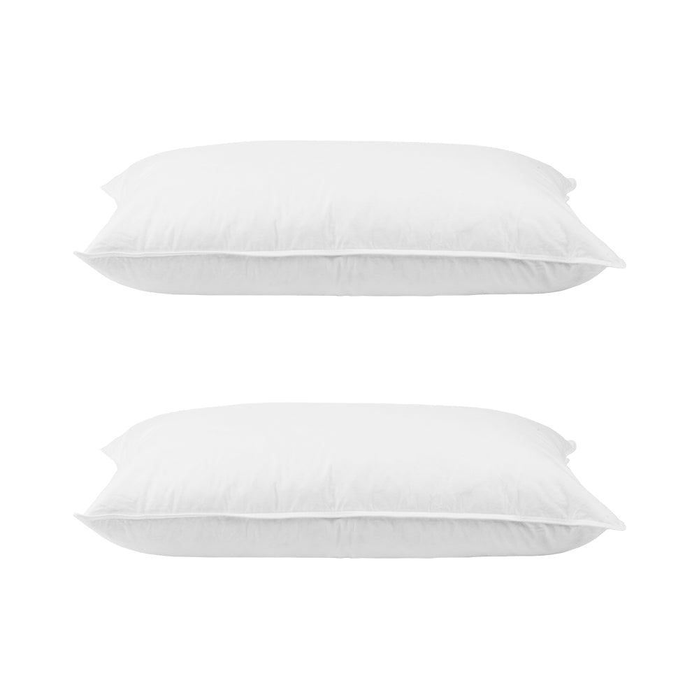 Giselle Bedding Duck Feather Down Pillow Twin Pack - OZ Home Deals