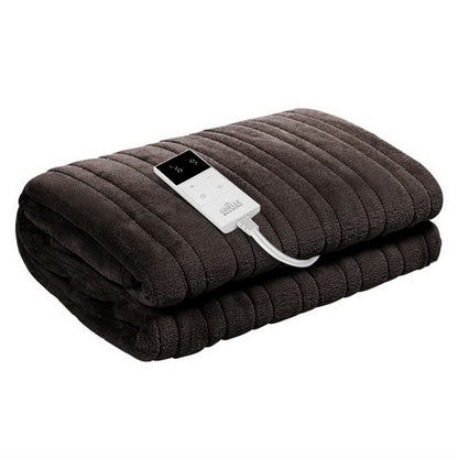 Giselle Bedding Electric Throw Blanket - Chocolate - OZ Home Deals