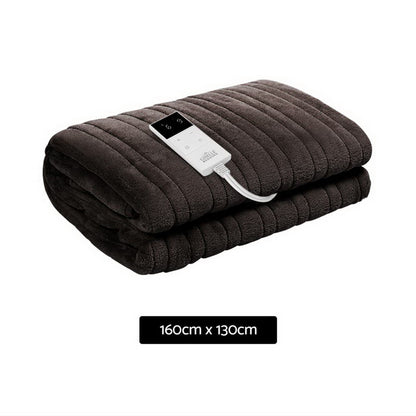 Giselle Bedding Electric Throw Blanket - Chocolate - OZ Home Deals