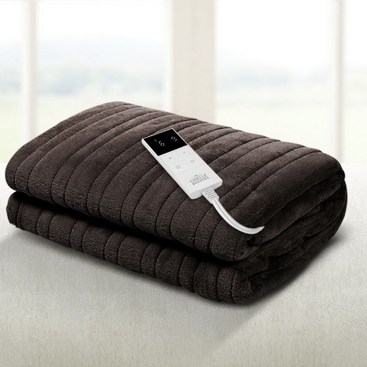 Giselle Bedding Electric Throw Blanket - Chocolate - OZ Home Deals