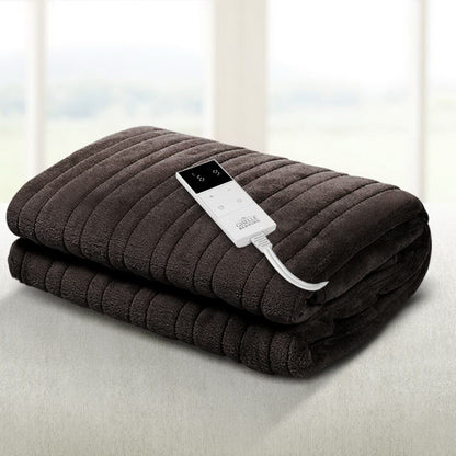 Giselle Bedding Electric Throw Blanket - Chocolate - OZ Home Deals