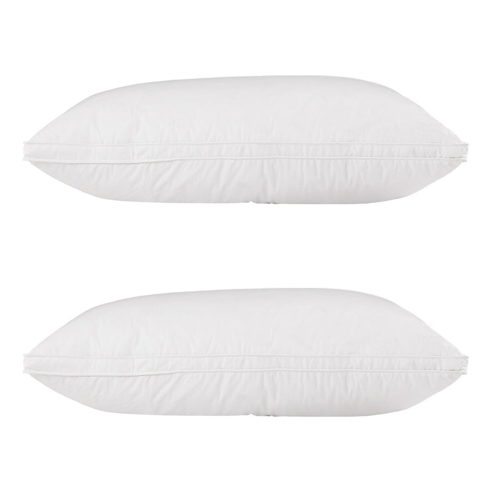 Giselle Bedding Goose Feather Down Pillow Luxury Twin Pack - OZ Home Deals
